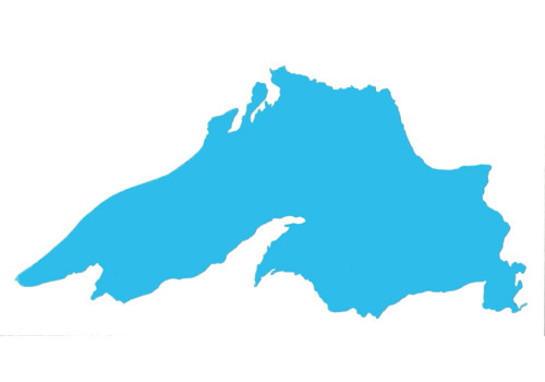 Lake Superior Silhouette Sticker - Copper World