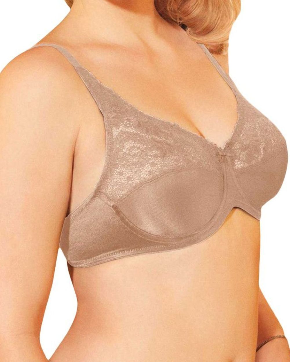 Lilyette By Bali Tailored Minimizer Bra With Lace Trim 0428