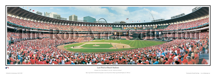1964 st louis cardinals busch stadium scorecard baseball art - Row One Brand