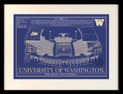 Husky Stadium Blueprint Art