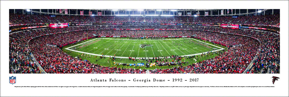 Inside the Georgia Dome Football Stadium Arena Postcard Atlanta Falcons - 
