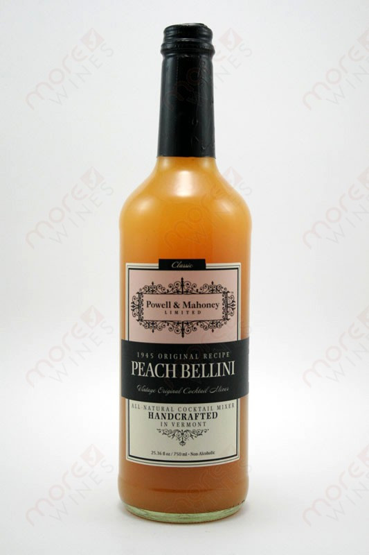 Powell & Mahoney Limited Peach Bellini Cocktail mixer 750ml MoreWines