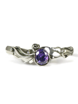 amethyst bracelet silver baker sterling les jewelry