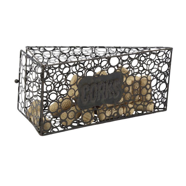 Cheese wedge cork cage holder