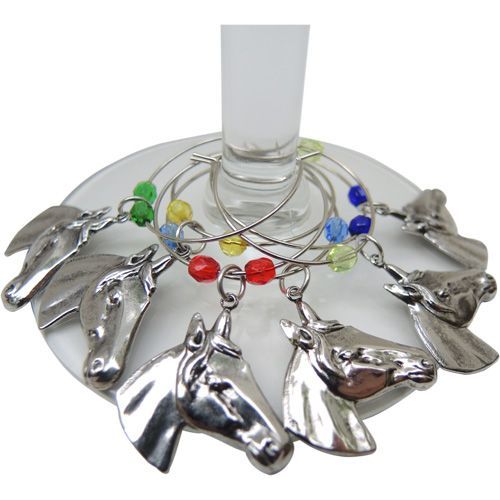 Horse wine glass charms