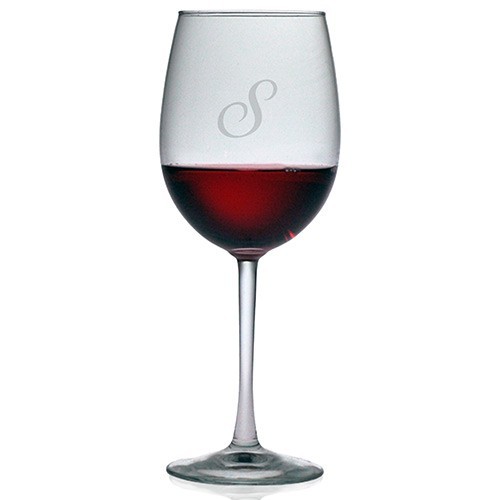Monogrammed wine glass