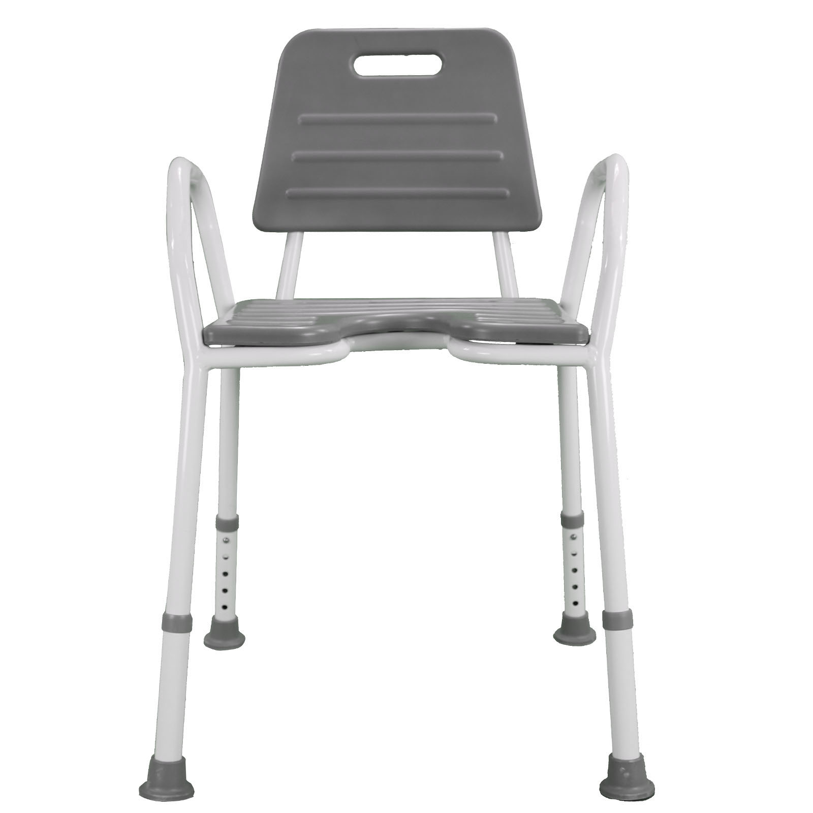 Shower Chair Seat Stool Adjustable Height Soft Backrest Bathroom Comfort Armrest eBay