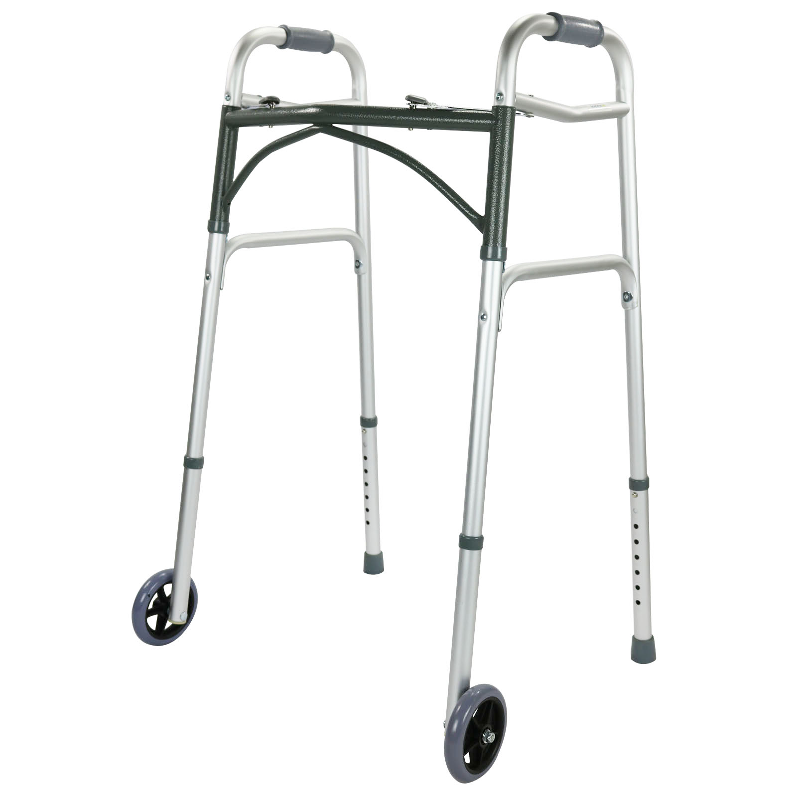 Aluminium Walker Height Adjustable Walking Frame Zimmer 2 Wheels
