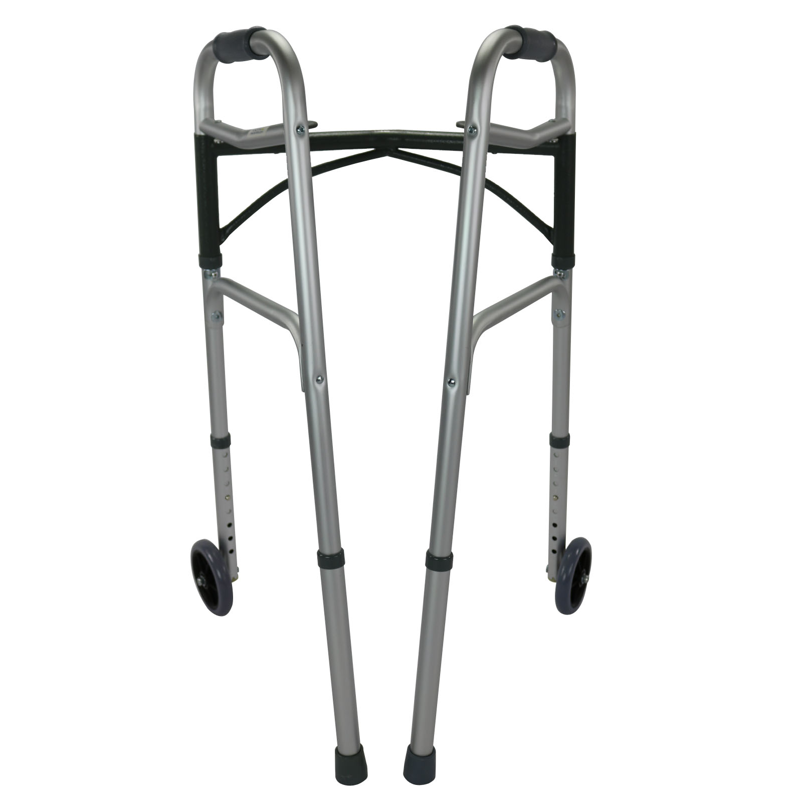 Aluminium Walker Height Adjustable Walking Frame Zimmer 2 Wheels