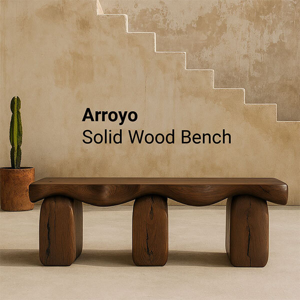 Arroyo Solid Wood Bench