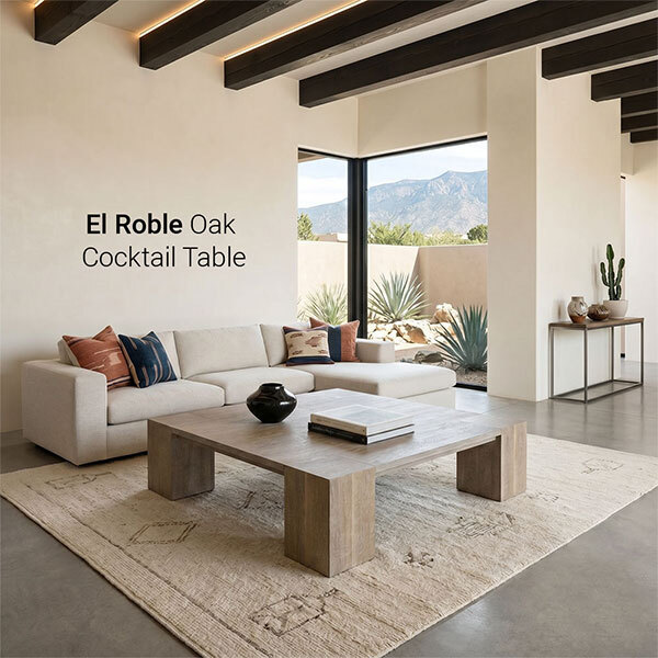 El Roble Oak Cocktail Table