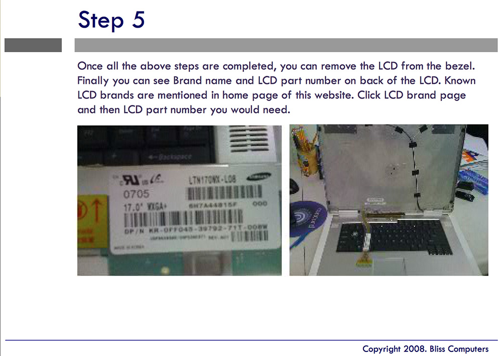 Replacement Laptop LCD Screen Removal Guide by Bliss Computers