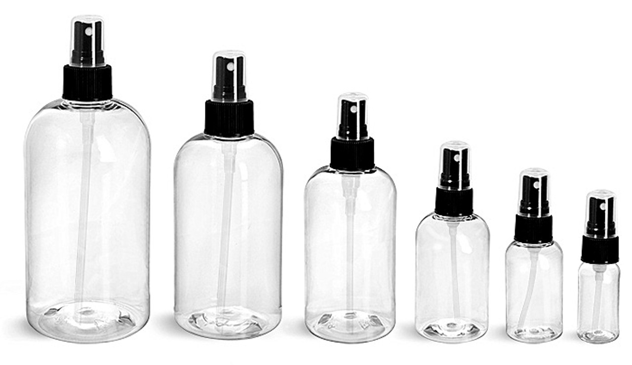 4-oz-clear-plastic-pet-boston-round-bottle-w-black-fine-mist-spray