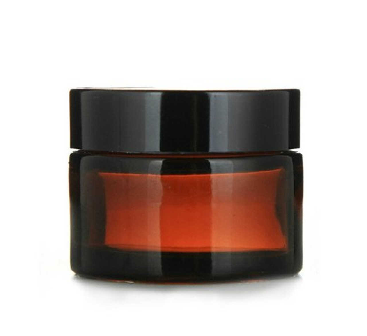 Download Glass 2 oz Amber Cream Jar w/ Black Lid - pack of 12 Yellowimages Mockups