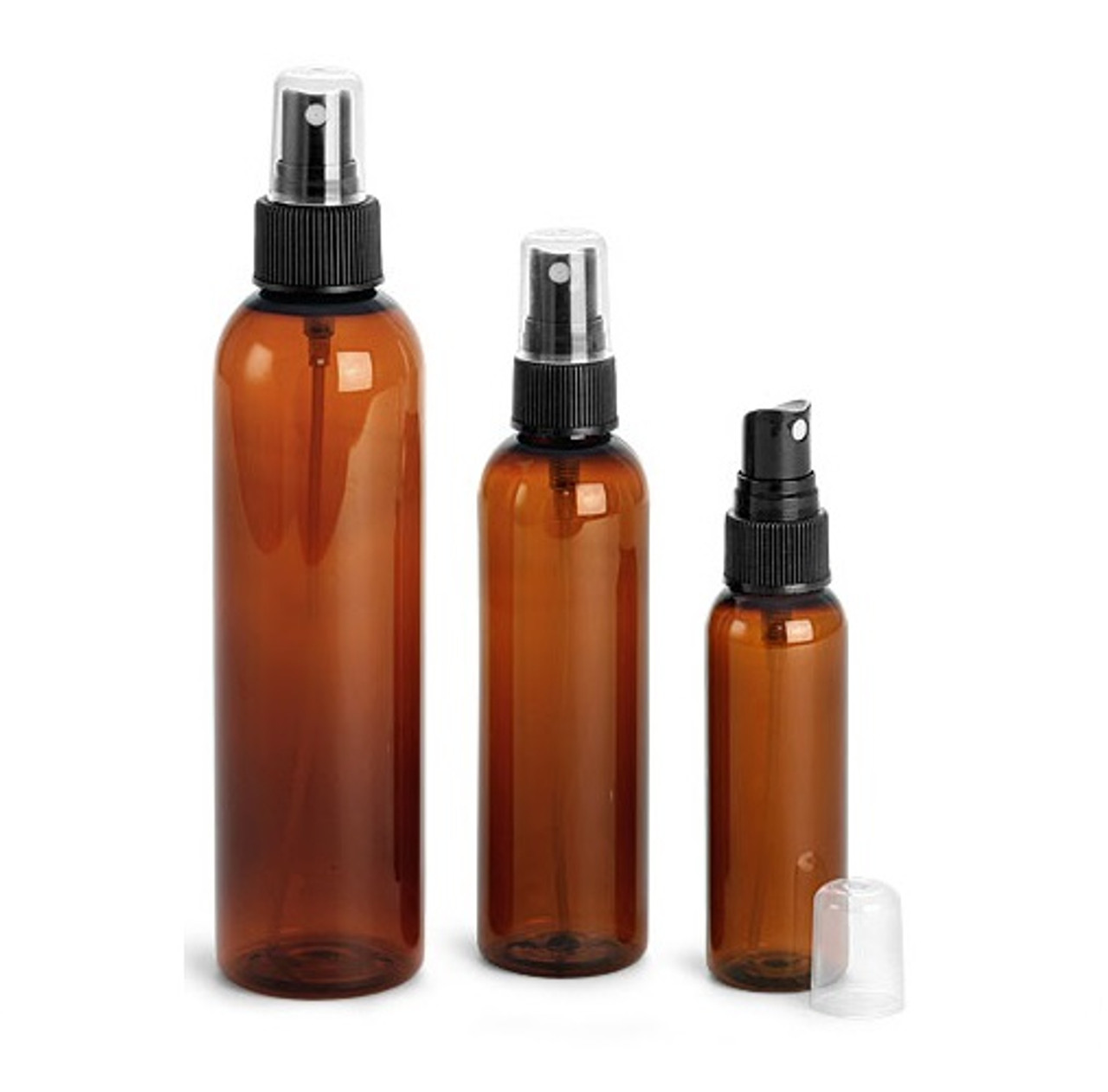 Download 2 oz AMBER Plastic PET Cosmo Bullet Bottle w/ Sprayer Yellowimages Mockups
