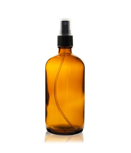 8 oz AMBER Boston Round Glass Bottle - w/ Fine Mist Sprayer 8 oz AMBER Boston Round Glass Bottle - w/ Fine Mist Sprayer