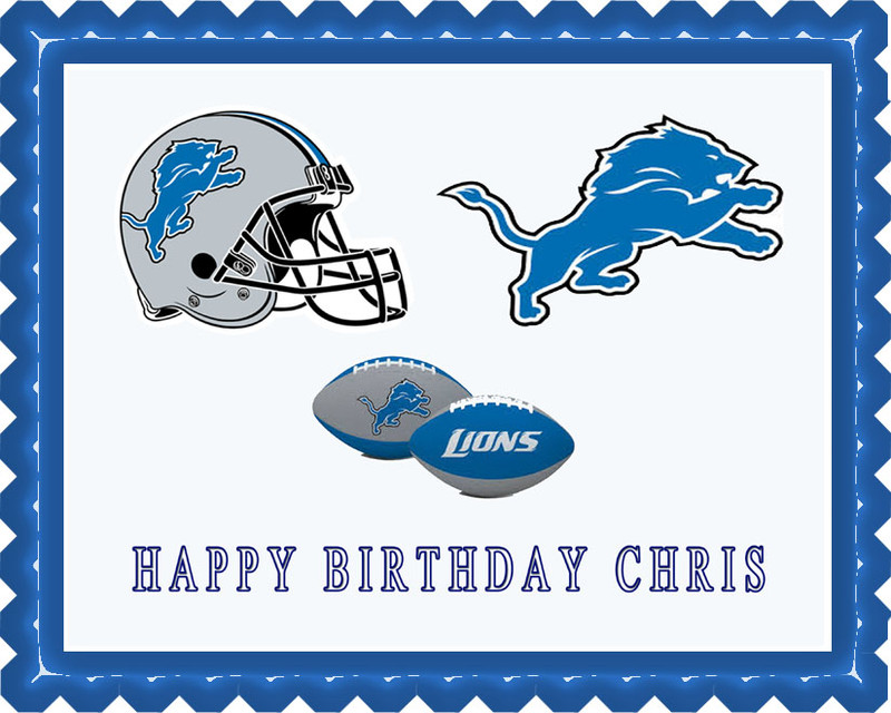 Detroit Lions Cake Topper Detroit Lions Cake Topper