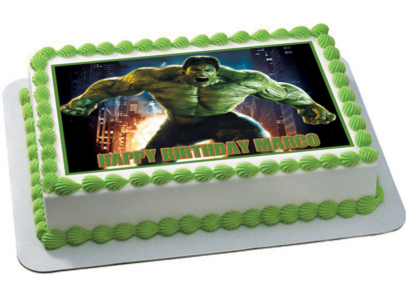 Hulk Edible Birthday Cake Topper