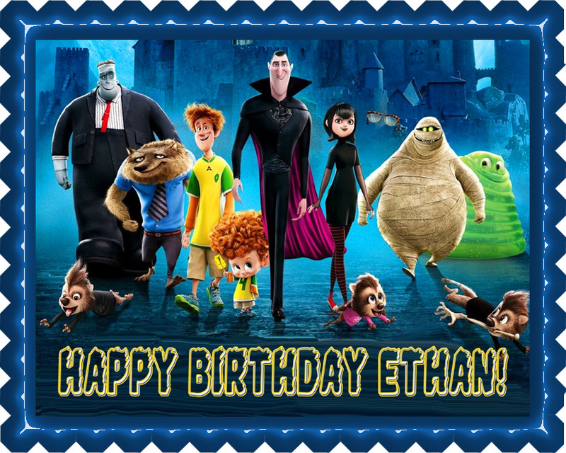 Hotel Transylvania Edible Birthday Cake Topper