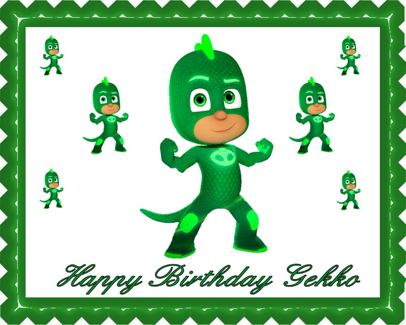 PJ Masks Gekko Edible Birthday Cake Topper
