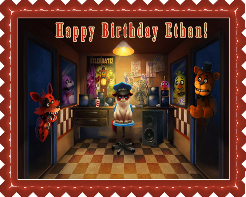 FNAF Five NIGHTS At FREDDY'S Grumpy Cat Edible Birthday
