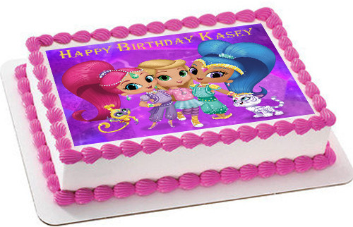 Shimmer and Shine Edible Birthday Cake Topper