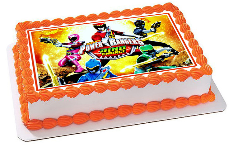 POWER RANGERS Dino Charge 2 Edible Birthday Cake Topper POWER RANGERS Dino Charge 2 Edible Birthday Cake Topper