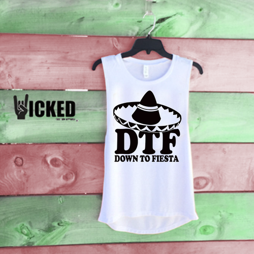 Down to Fiesta Sombrero - Muscle Tank