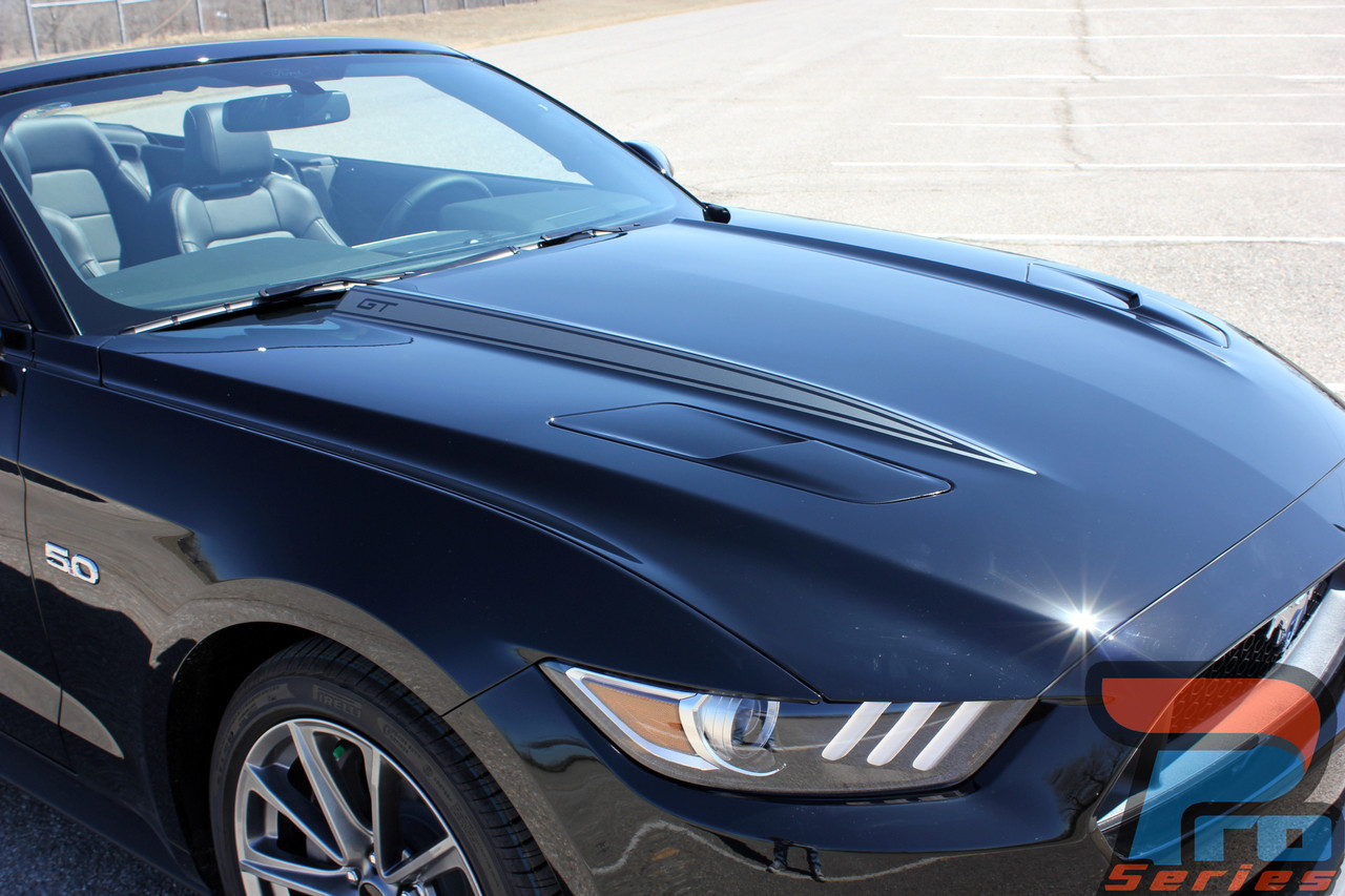 HOOD SPEARS Ford Mustang Hood Stripes Mustang Spike Decals Vinyl