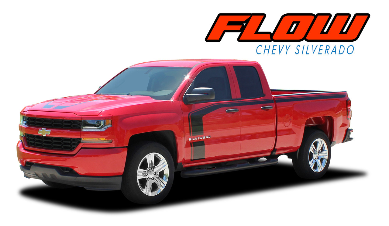 Chevy Silverado Hood Door Stripe Vinyl Graphic Decal ...