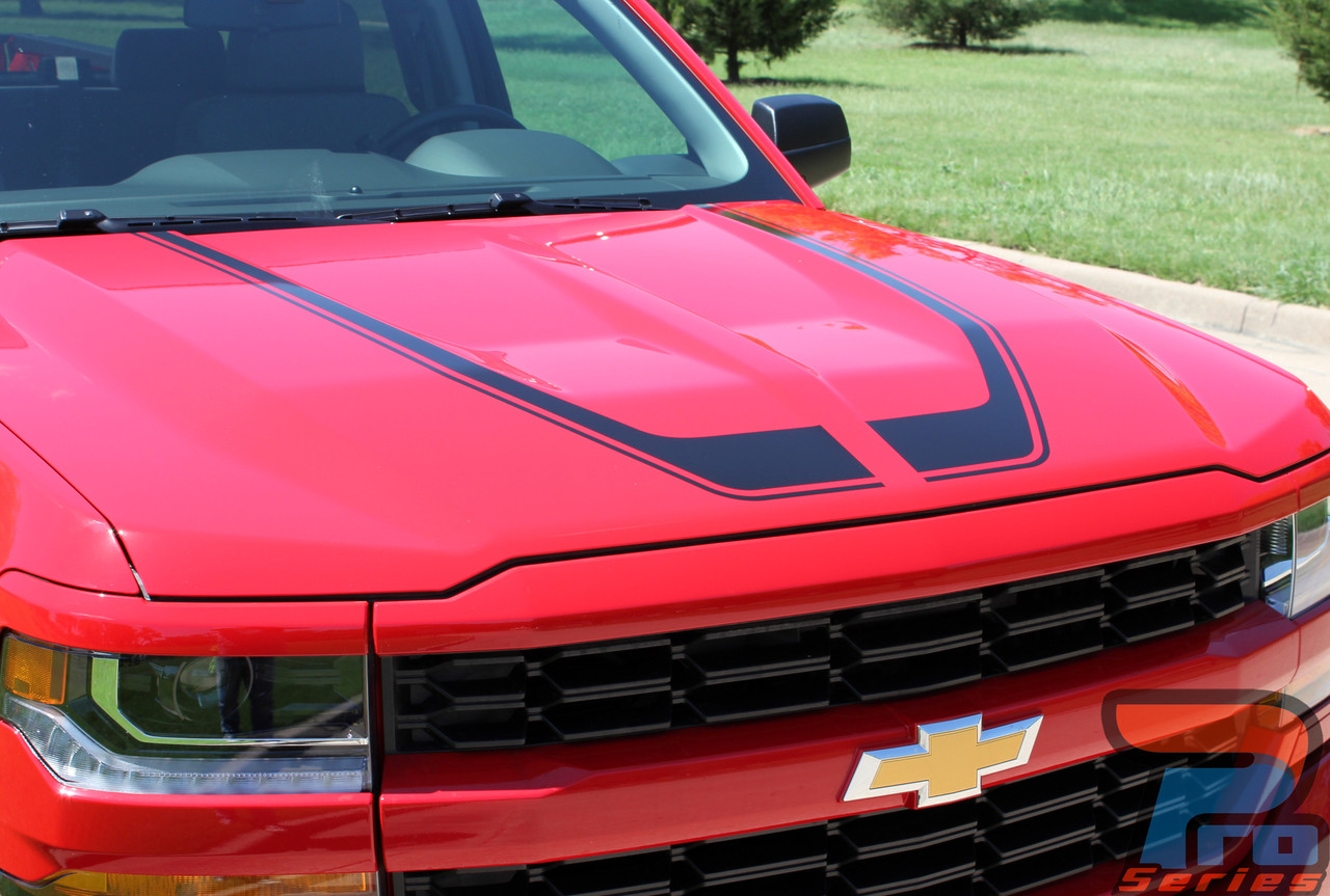 Chevy Silverado Rally Edition >> Chevy Silverado Hood Door Stripe Vinyl Graphic Decal | FLOW 2016-2018 Chevy Silverado Rally Edition >> Chevy Silverado Hood Door Stripe Vinyl Graphic Decal | FLOW 2016-2018