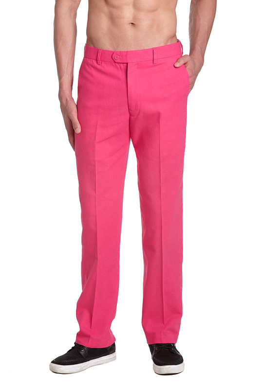 Men’s Pink Dress Pants | Solid Color Pants