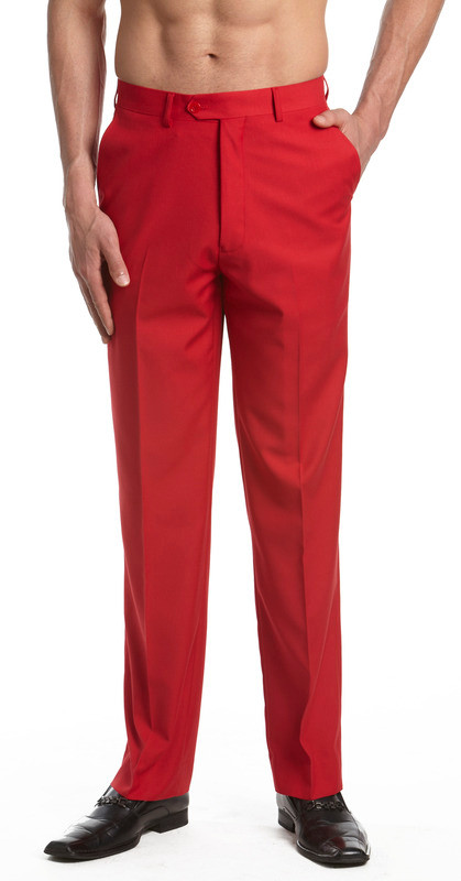 Men's Red Dress pants | Solid Color Pants