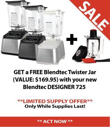 Special Limited Offer. Only while Twister Jar Gift Supply Lasts. Quick Save Now - Get Your Deal Today! Best Price Deal and Value for $725 Blender by Blendtec