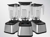 Designer Series Blendtec 725 in Stainless Steel with Black Trim and WilSide+ Jar