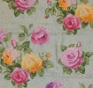 Floral on Green Fabric Swatch