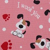 I Woof You Pink Fabric Swatch