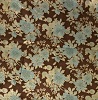 Metallic Floral Brown Fabric Swatch