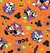 Mickey & Minnie Boo Orange Fabric Swatch