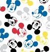 Mickey Heads Flannel Fabric Swatch