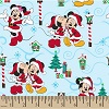 Mickey & Minnie Xmas Love fabric Swatch