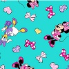 Aqua Minnie & Daisy Fabric Swatch