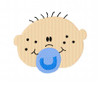 Baby Boy with Pacifier - Joyful Stitches