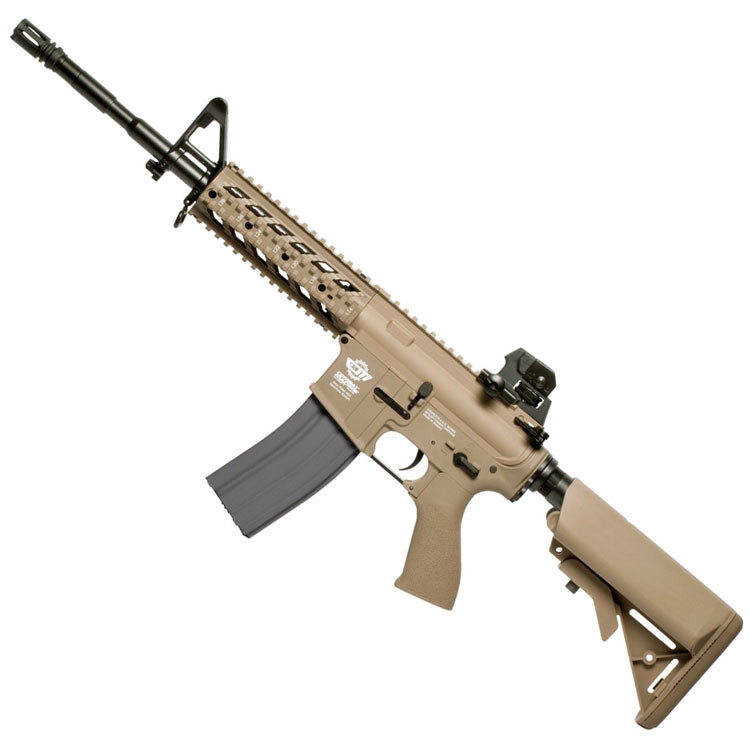 G&G Combat Machine CM16 Raider L, Gas Blowback Airsoft Rifle, Tan ...