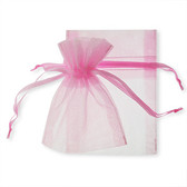 100 Organza Jewelry Bag Gift Pouch Pink 4X6"