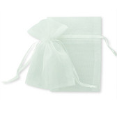 100 Organza Jewelry Bag Gift Pouch White 4X6"