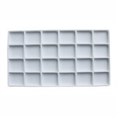 Flocked Tray Liner 24-Compartment Insert White