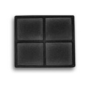 Half Size Tray Liner 4-Compartment Insert Black