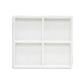 Half Size Tray Liner 4-Compartment Insert White