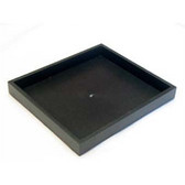 Half Size Stackable Utility Tray Plastic Black 1"H